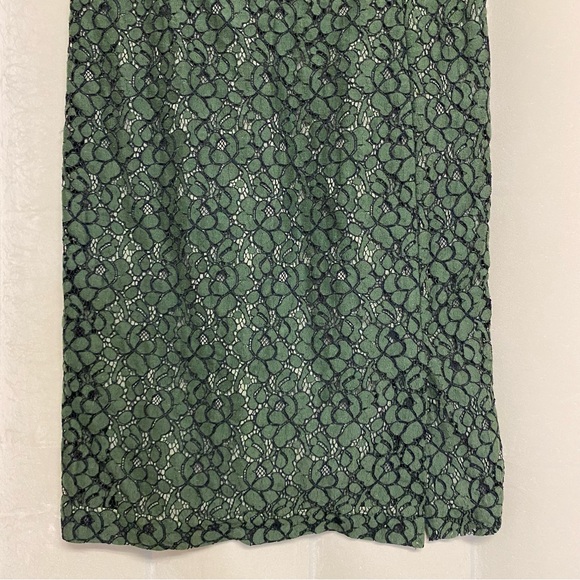 Tory Burch Women’s Mariana Dress Size 4 Lace Jacquard Douglas Fir Designer NWT - Picture 5 of 14